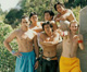 Crouching Naked Brown Men