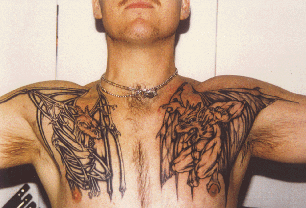(Tattoo) Bat Skeleton & Bat Whole, 1995