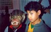 Director Nicholas working with Monster (actor Miles Bryan)